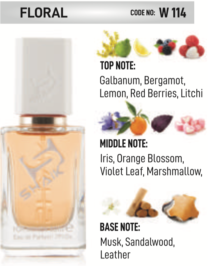 Shaik - 114 - Galbanum, Iris, Musk - Shaik Perfume