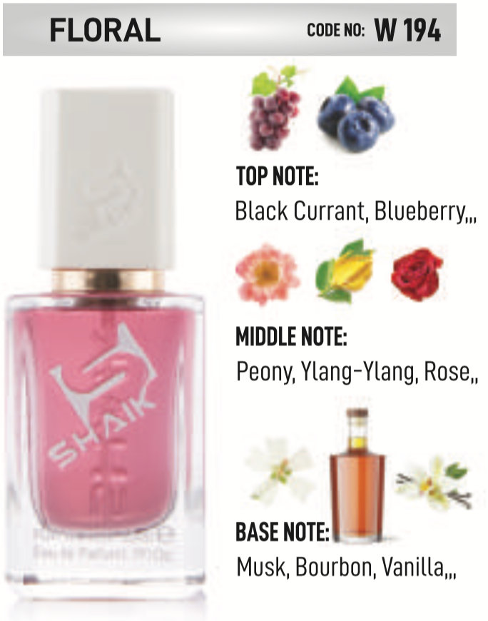Shaik - 194 - Black Currant, Peony, Musk - Shaik Perfume