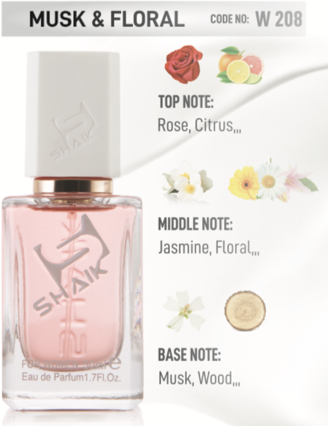 Shaik - 208 - Rose, Jasmine, Musk - Shaik Perfume