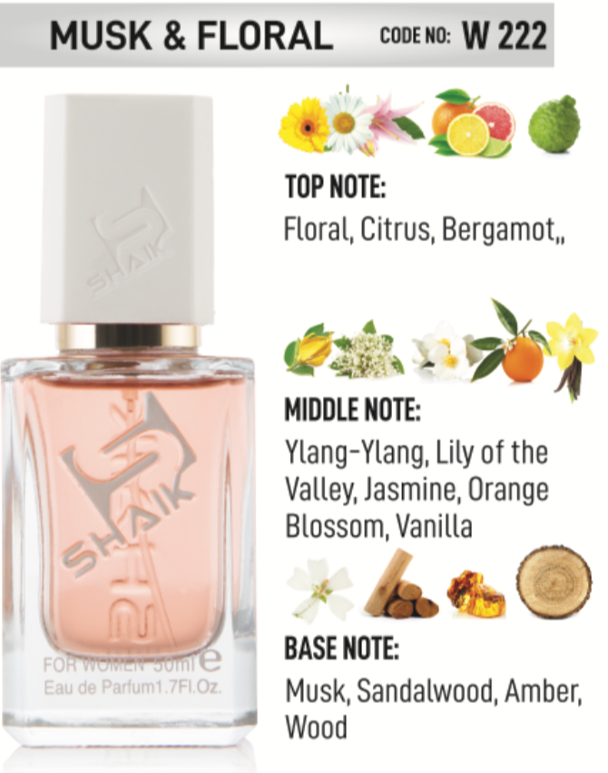 Shaik - 222 - Floral, Jasmine, Amber - Shaik Perfume