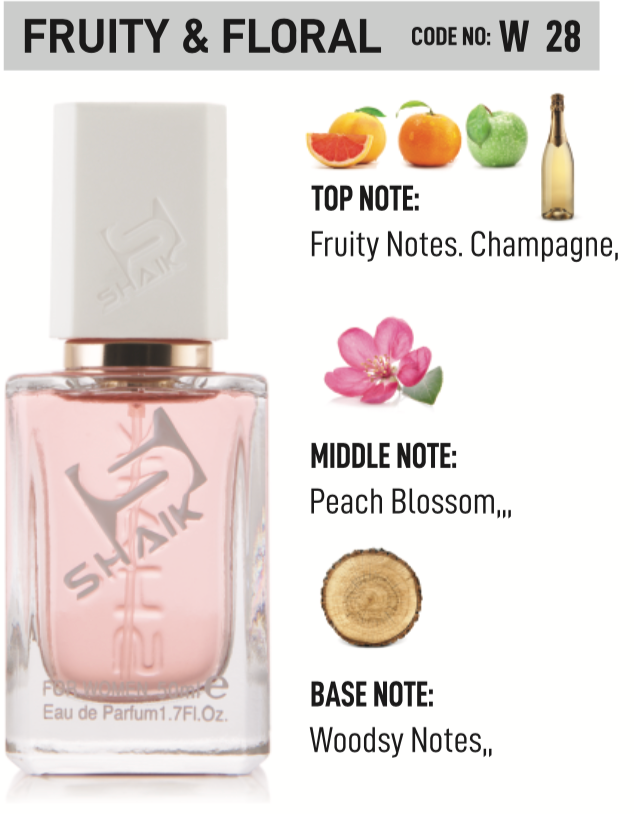 Shaik - 28 - Champagne, Peach blossom, Woodsy Notes - Shaik Perfume